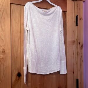 Free People Long Sleeve Top in Cream Size M
